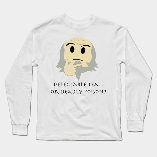 Uncle Iroh Thinking Emoji "Delectable Tea or Deadly Poison?" Long Sleeve T-Shirt by Prince_Tumi_1